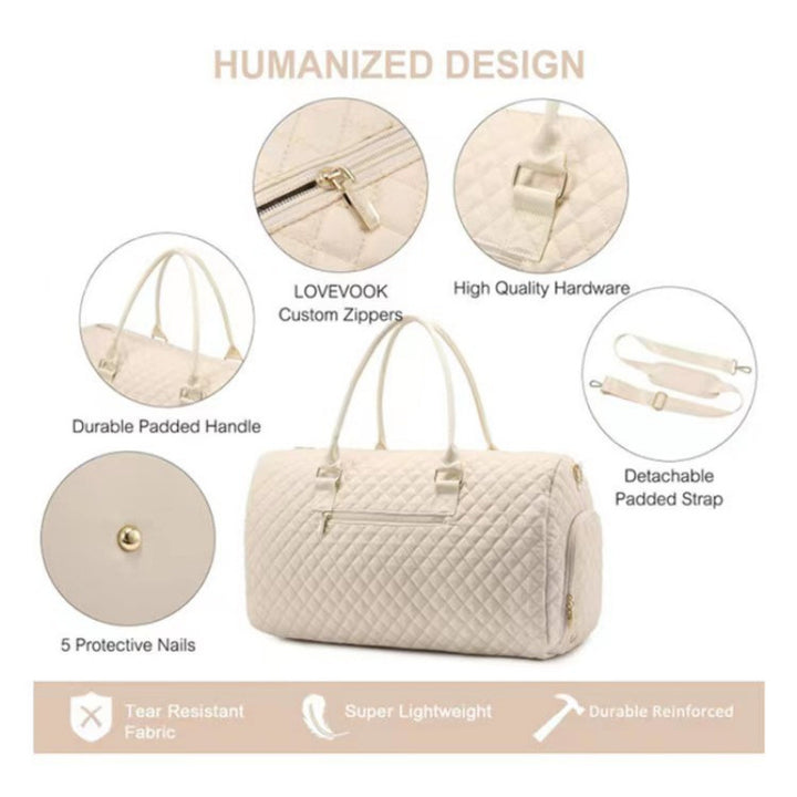 Fashionable and Luxurious Travel Bag with Removable Cosmetic Bag Bowlift