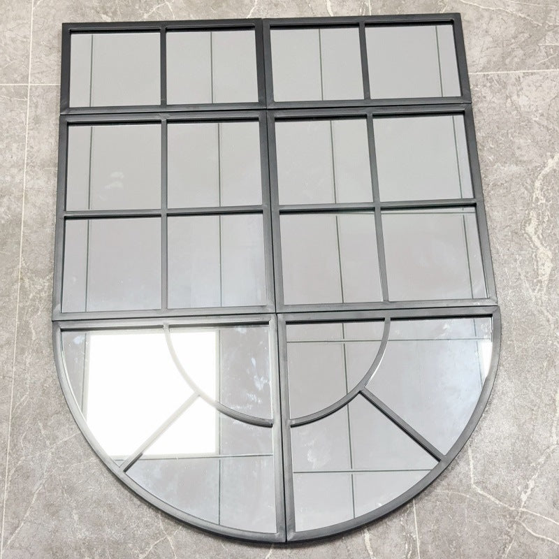 Arched Window Pane Wall Mirror Bowlift