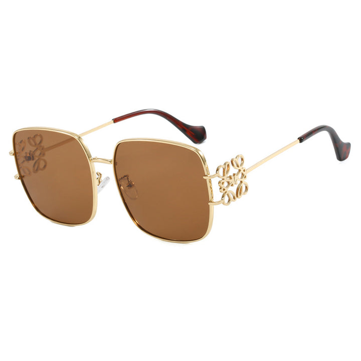Ladies square sunglasses with delicate design and luxurious metal frame Bowlift