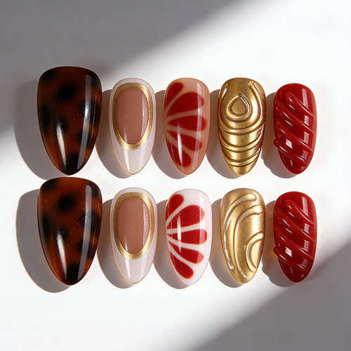Decorative Press-On Nail Art Set with Unique Seasonal Designs Bowlift