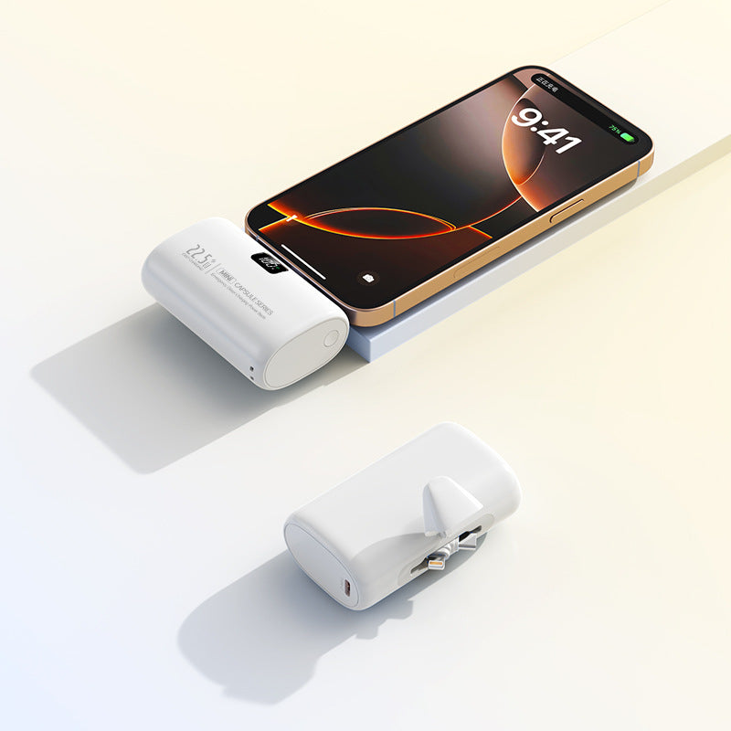 Portable power bank with integrated charger Bowlift