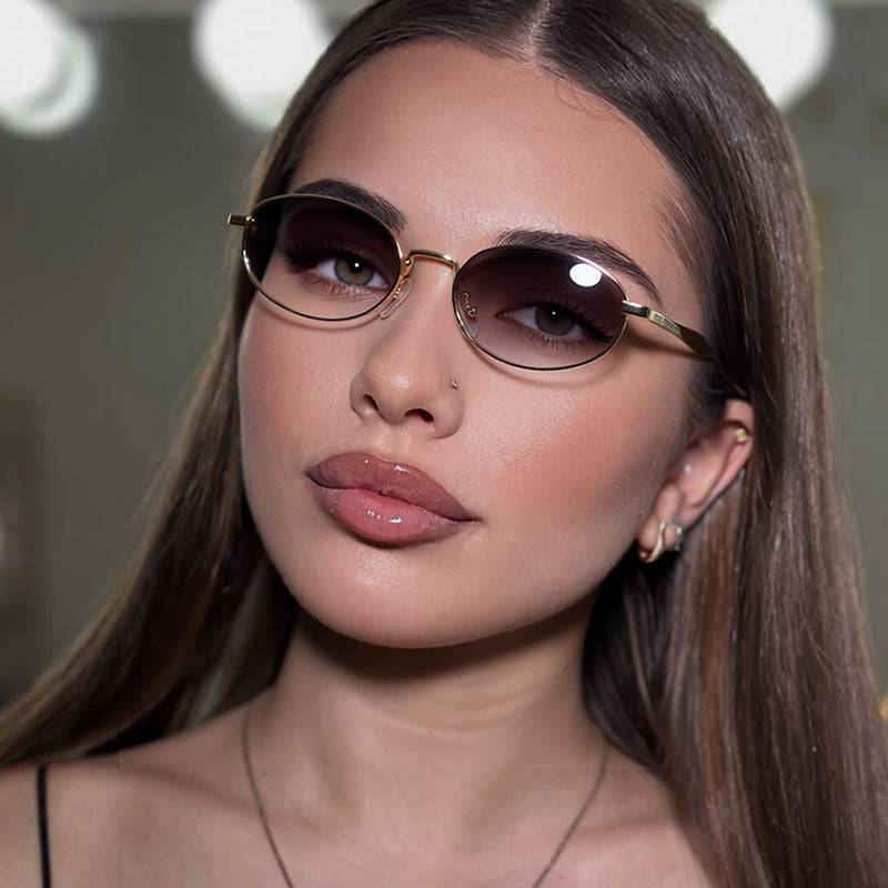 Women's robust round sunglasses with mirrored lenses Bowlift
