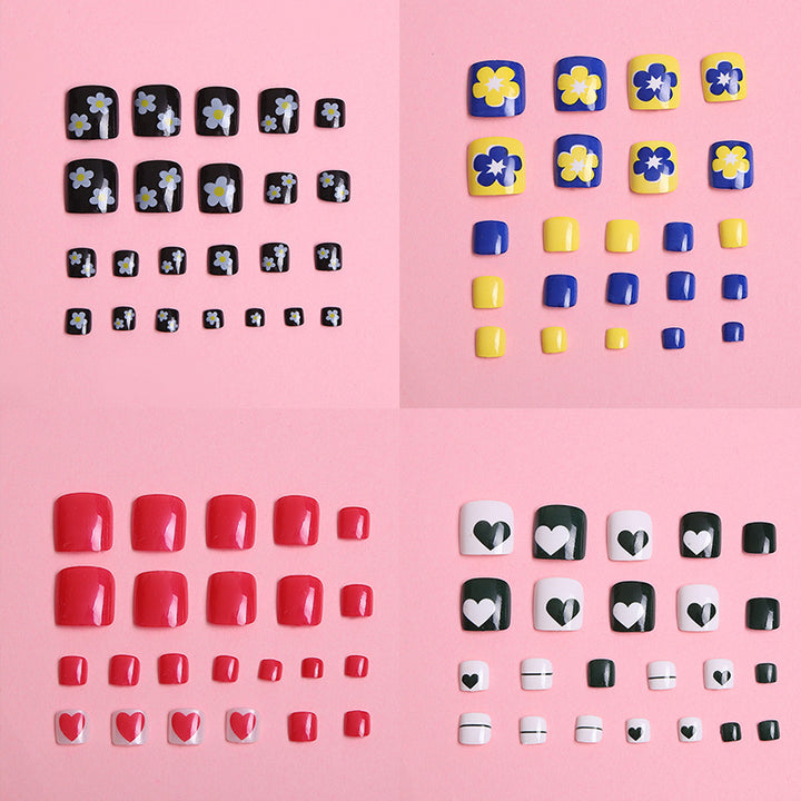Floral Design Press-On Nail Set Bowlift