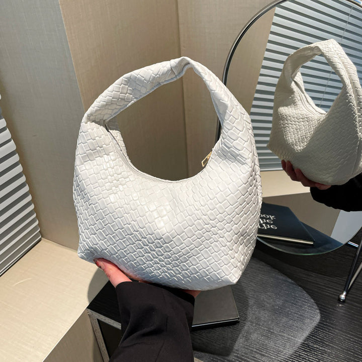 Textured Faux Leather Hobo Bag Bowlift
