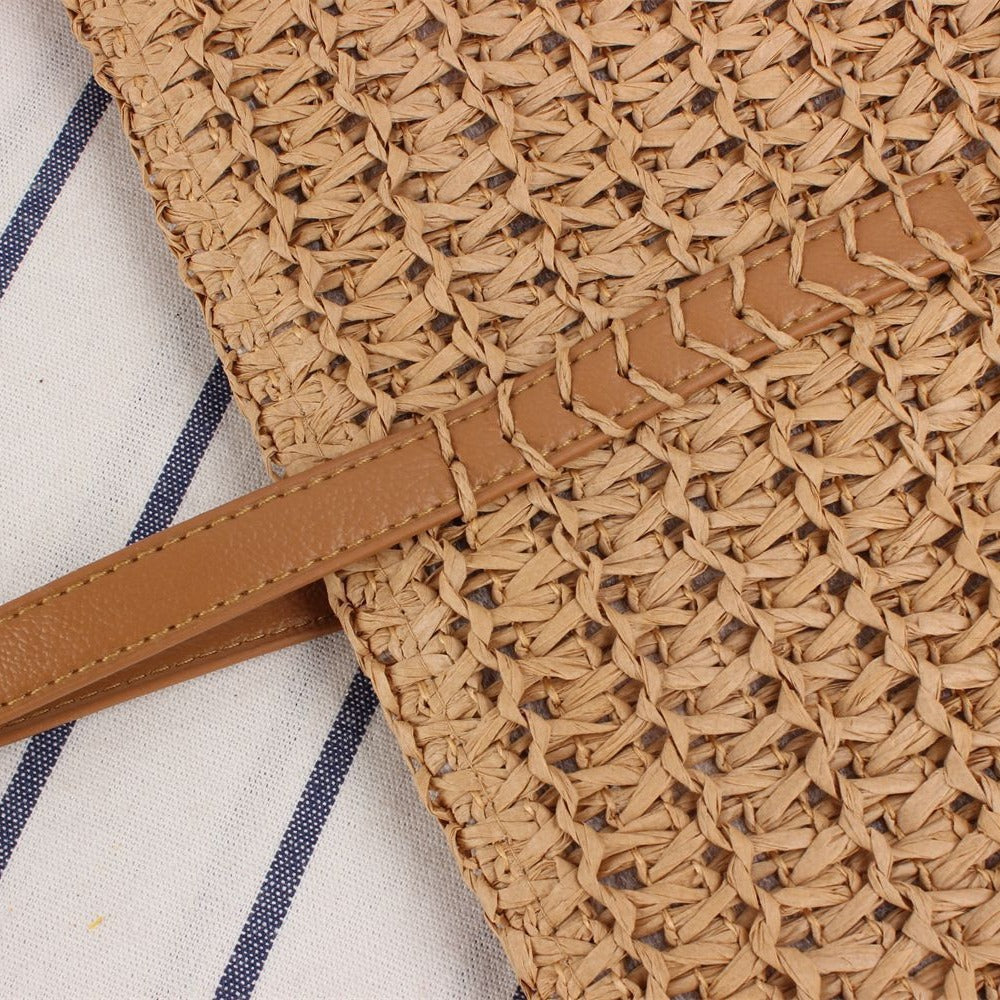 Elegant Bast Tote Bag with Sturdy Leather Handles Bowlift