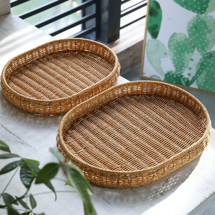 Handwoven Decorative Serving Tray Bowlift 1783754312