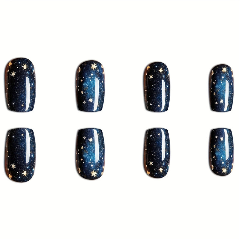 Celestial Starry Night Press-On Nail Set Bowlift