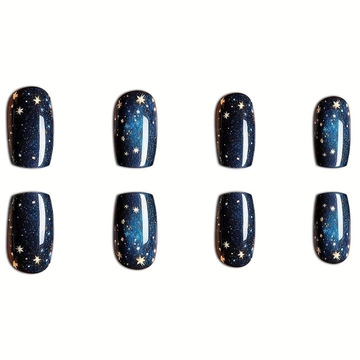 Celestial Starry Night Press-On Nail Set Bowlift