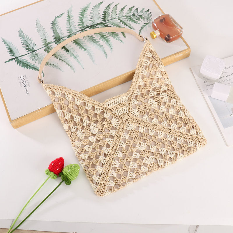 Hand-knotted Macrame Shoulder Bag Bowlift
