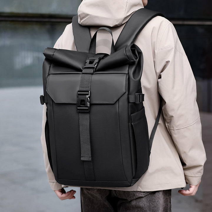 Modern Roll-Top Waterproof Backpack Bowlift