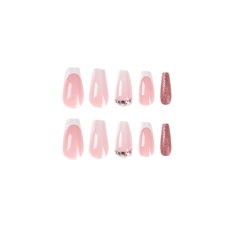Glamorous artificial nails with rhinestone accents Bowlift