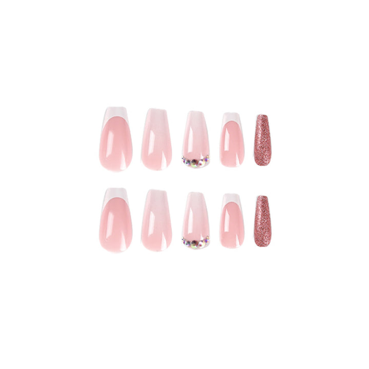 Glamorous artificial nails with rhinestone accents Bowlift