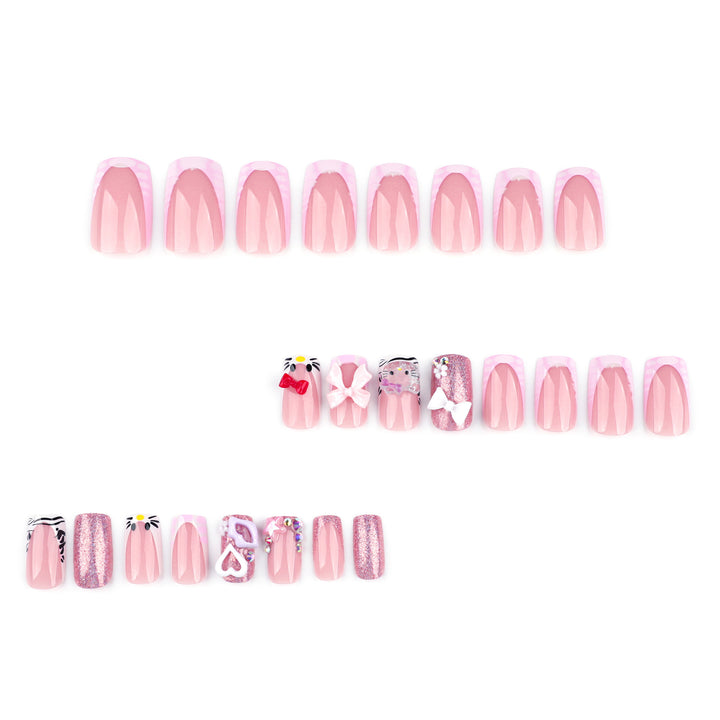 Artful nail art with cute motif accents Bowlift