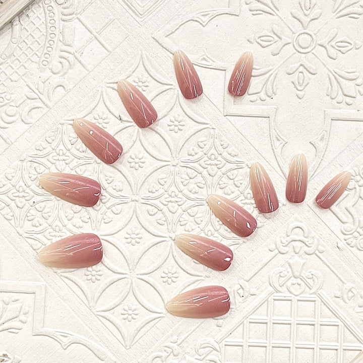 Elegant Ombre Press-On Nails Bowlift