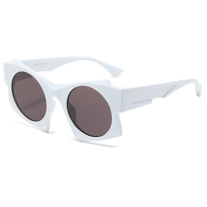 Contemporary Round Frame Sunglasses Bowlift