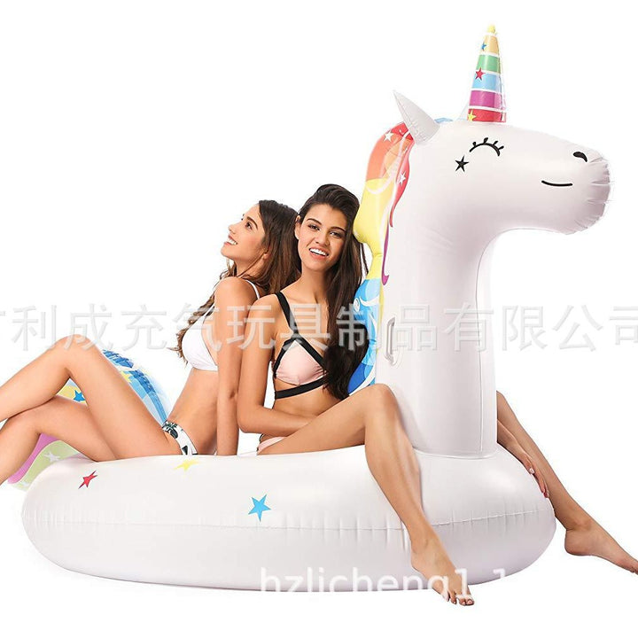 Ladies inflatable swimming toy in the shape of a unicorn Bowlift