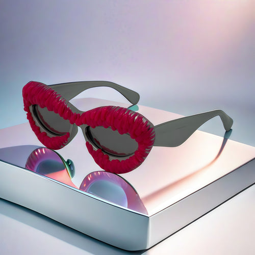 Women's extravagant cat-eye sunglasses with decorative frame Bowlift
