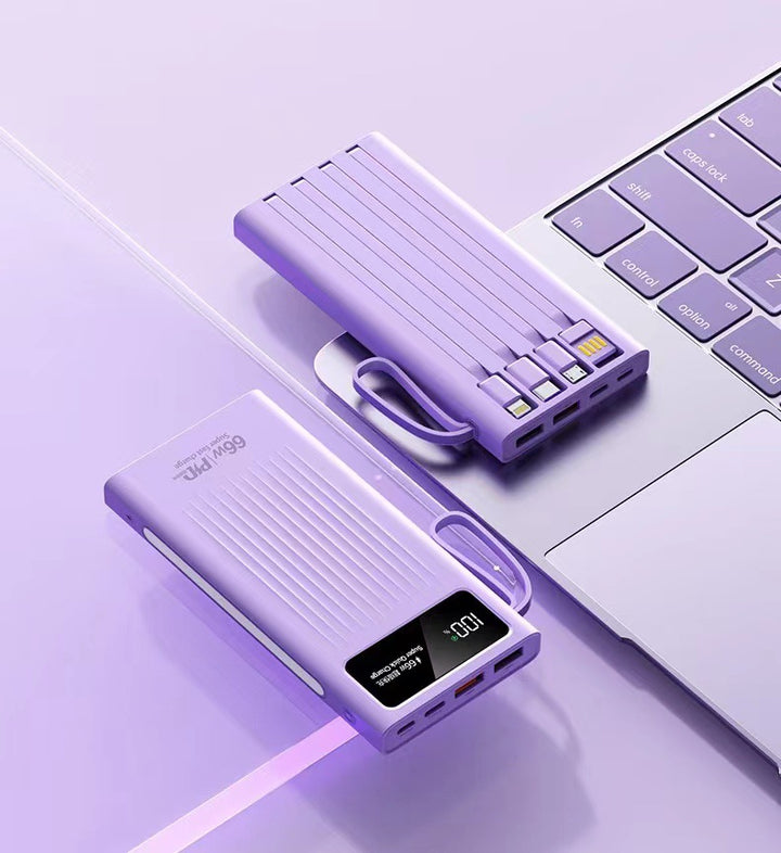 Portable power bank with LCD display and fast charging function Bowlift