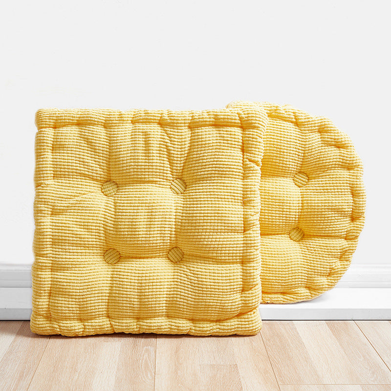 Textured Tufted Seat Cushion Pad Set for Dining Chairs and Floor Seating Bowlift