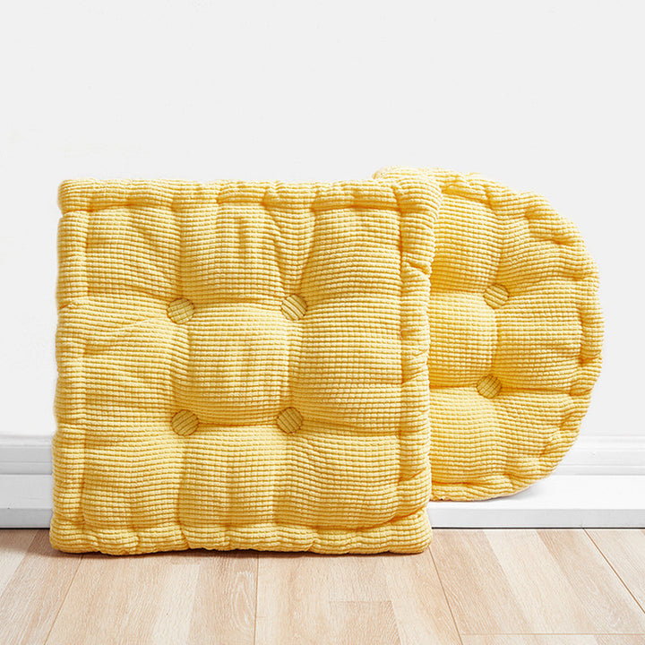 Textured Tufted Seat Cushion Pad Set for Dining Chairs and Floor Seating Bowlift