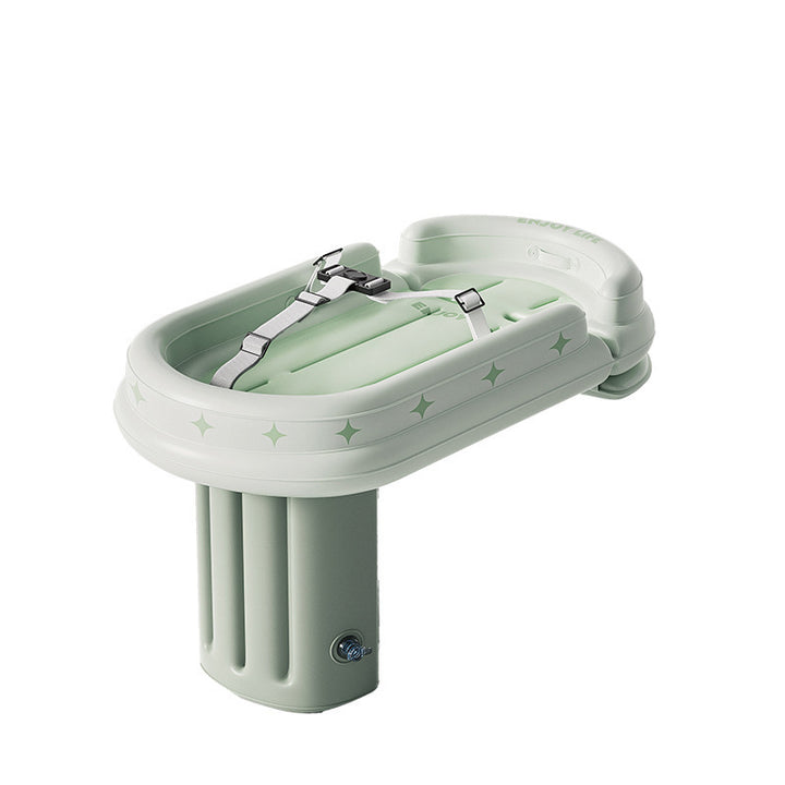 Women Inflatable Baby Bathtub with Safety Belts Bowlift