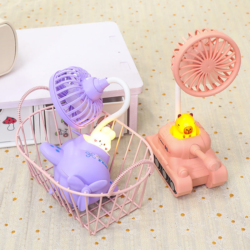 Women USB Nebulizer Cooler Fan in Creative Tank Design Bowlift