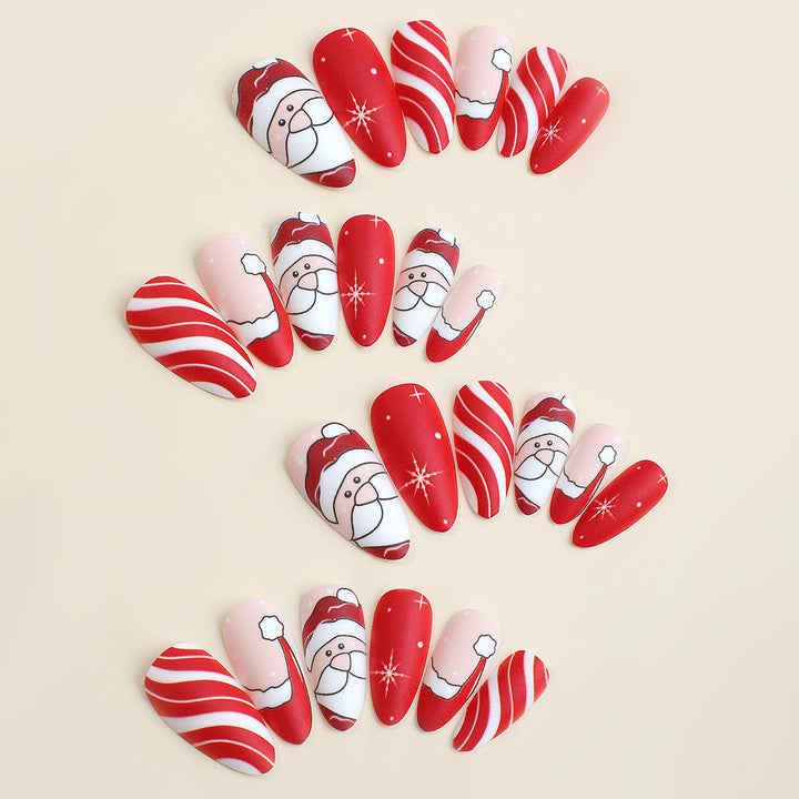 Art nail set with festive Christmas design Bowlift