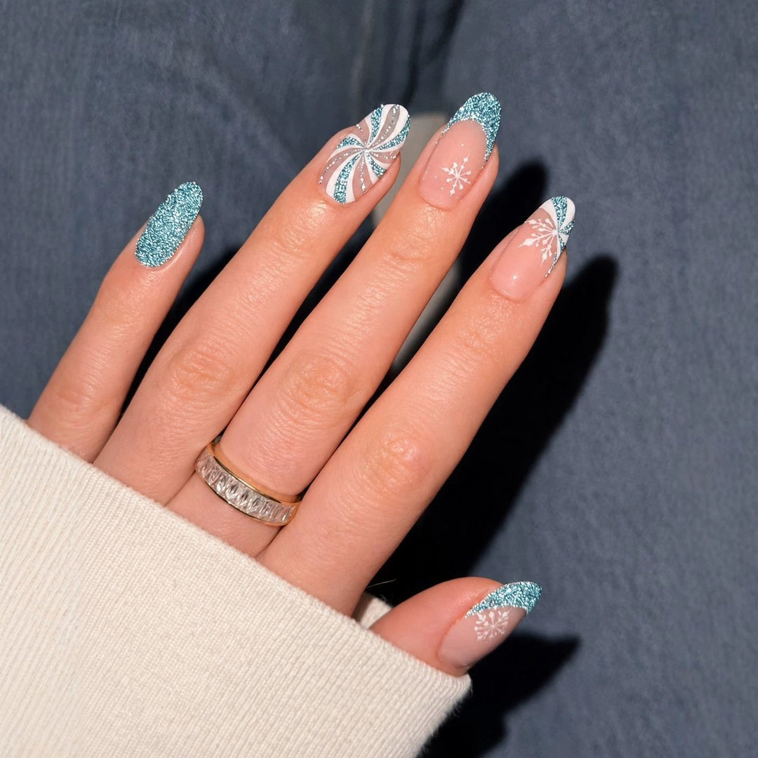 Elegant Glittery Nail Art Enhancements Bowlift