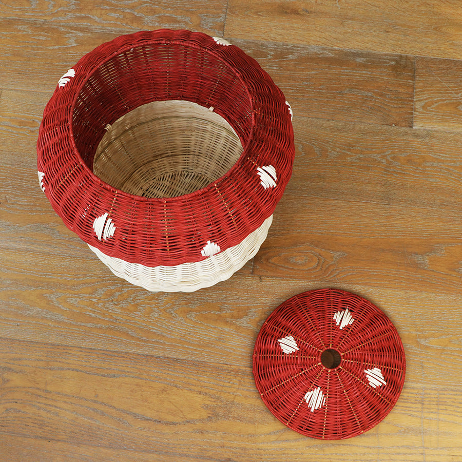 Playful storage stool in mushroom design Bowlift