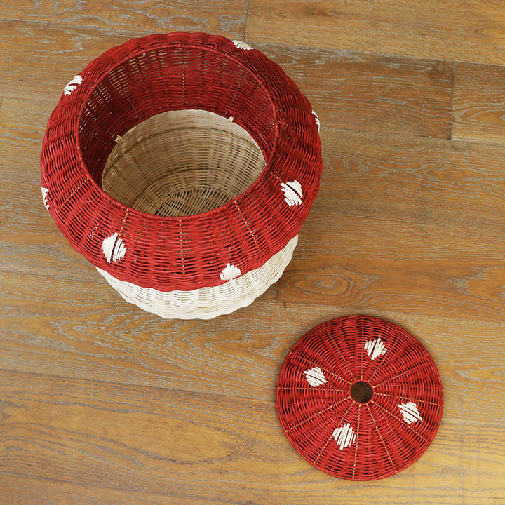 Playful storage stool in mushroom design Bowlift