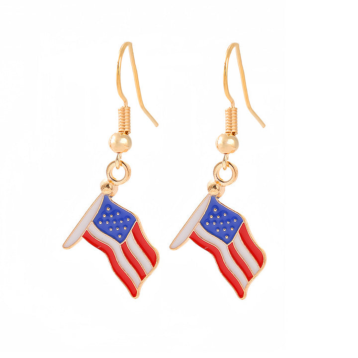 Women nan enamel horseshoe earrings with star motif and fishhook closure Bowlift
