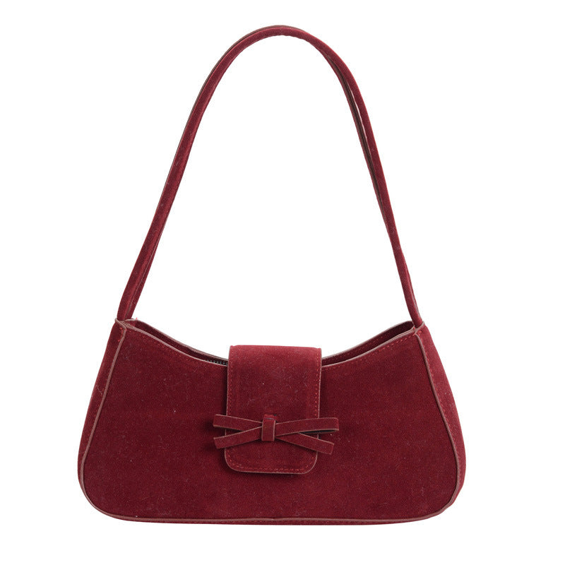 Elegant Bow-Detail Velvet Handbag Bowlift