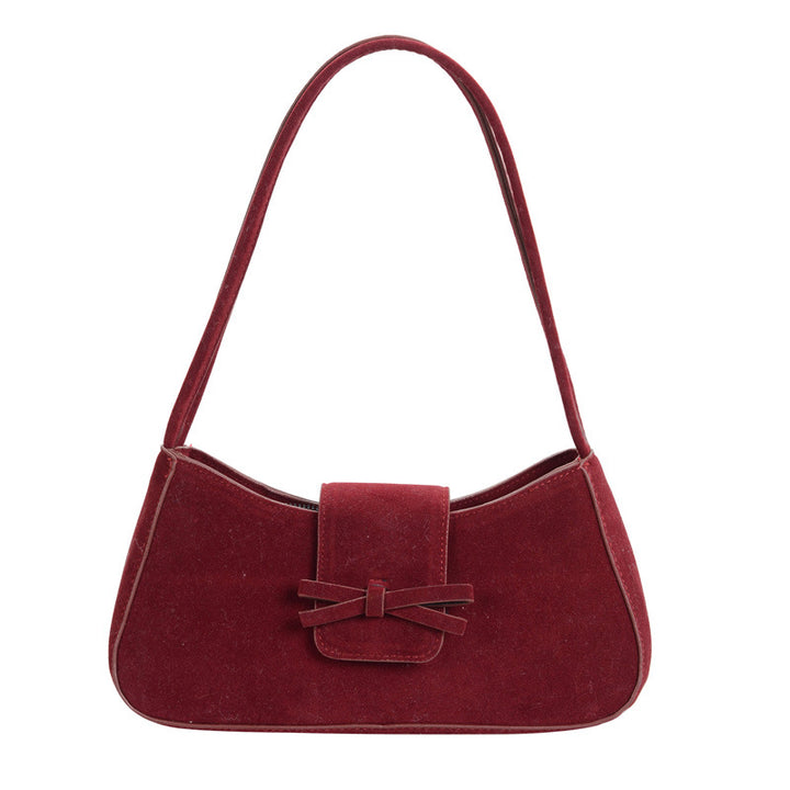 Elegant Bow-Detail Velvet Handbag Bowlift