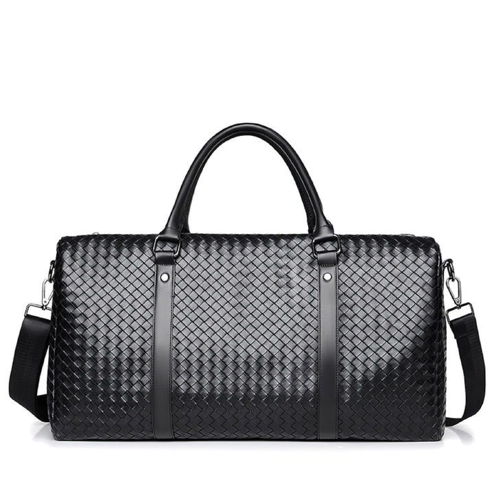 Premium Woven Leather Duffel Bag Bowlift
