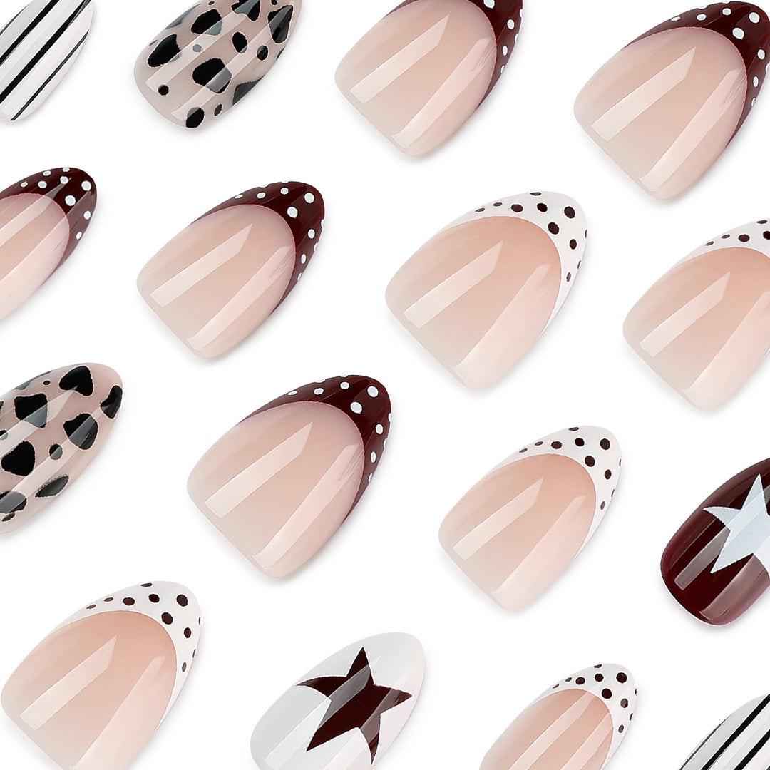 Artful nail design with geometric accents Bowlift
