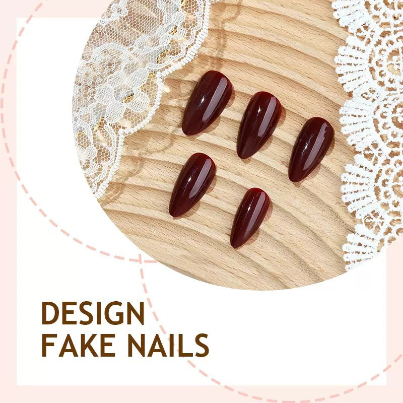 Acrylic nail set with elegant pointed accents Bowlift