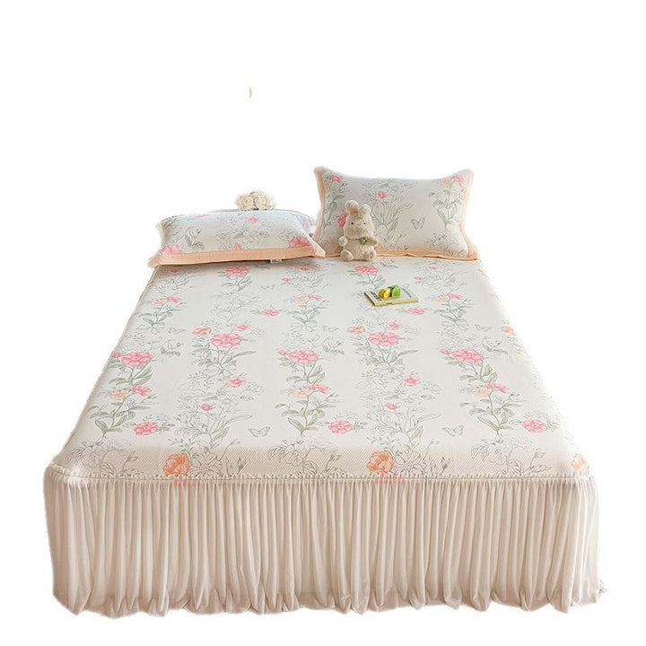 Women's elegant and decorative bedding throw set with cheerful floral pattern Bowlift