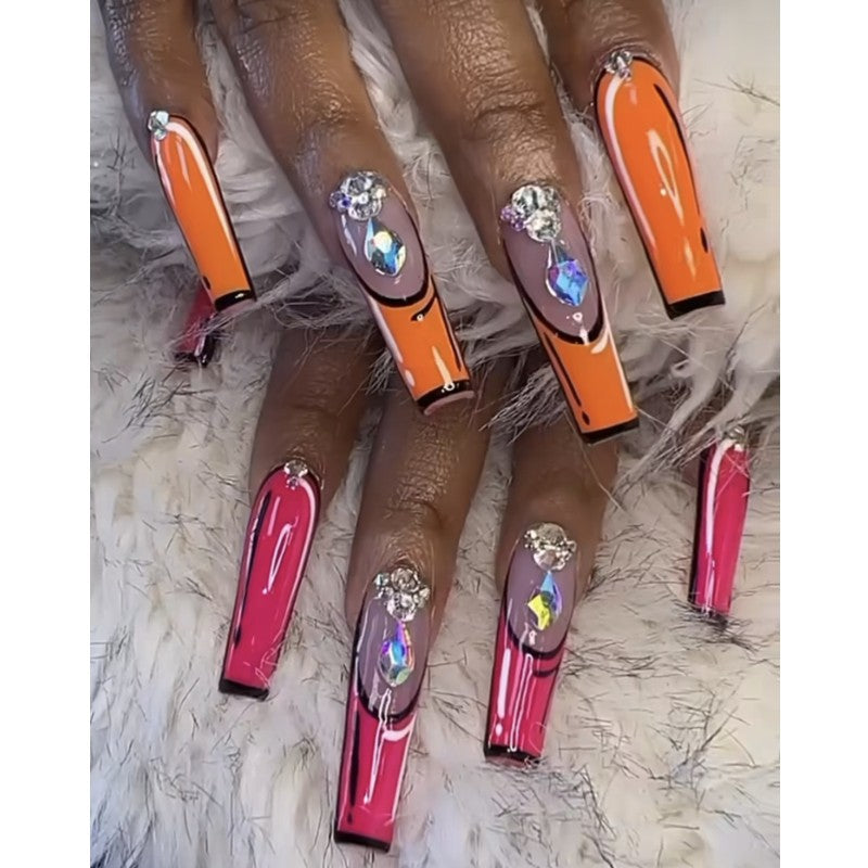 Creative artificial nails with modern color play Bowlift