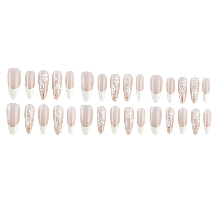 Elegant Floral Gel Nail Art Set Bowlift
