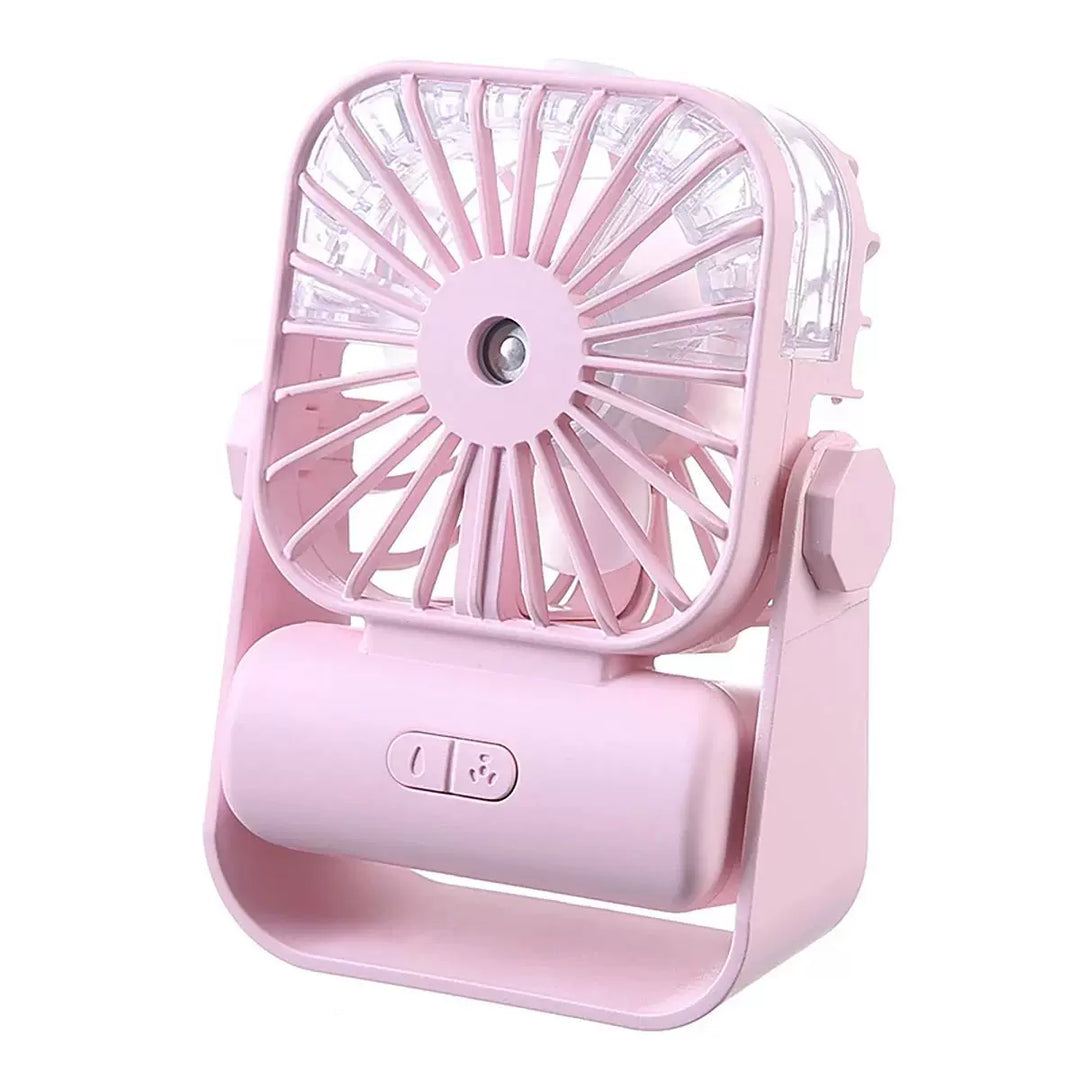 Unisex one size portable USB rechargeable mist personal desk fan with adjustable tilt angle, multiple adjustable airflow and detachable refillable reservoir Bowlift