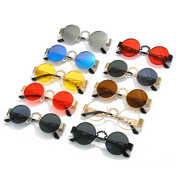 Women's artistic round sunglasses with elegant filigree frame Bowlift