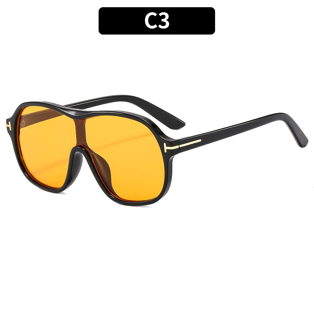 Oversized Shield Sunglasses Trendy Design