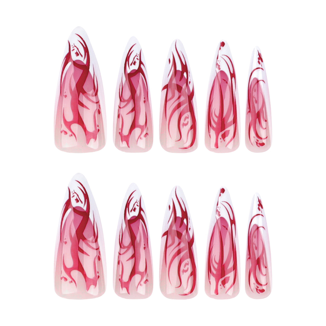Artful stiletto nails with artistic gradient Bowlift