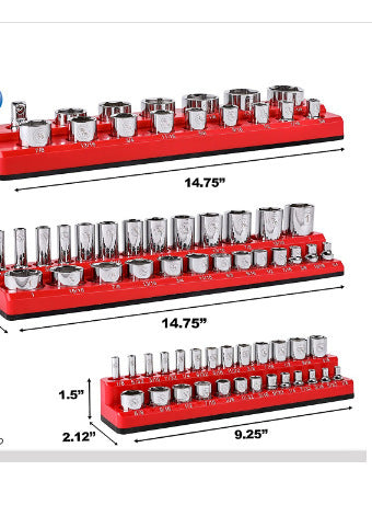 Heavy-Duty Magnetic Socket Organizer Bowlift