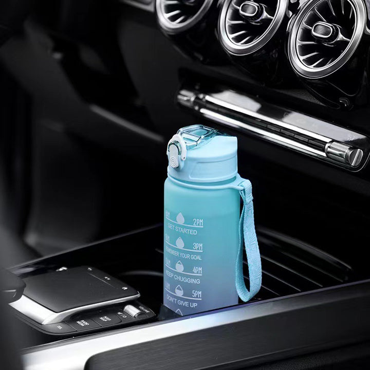 Women's Motivational Water Bottle with Time Markers Bowlift