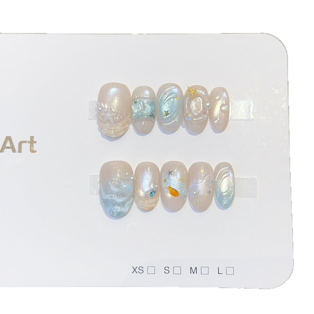 Art Nail Set with Maritime Design Bowlift