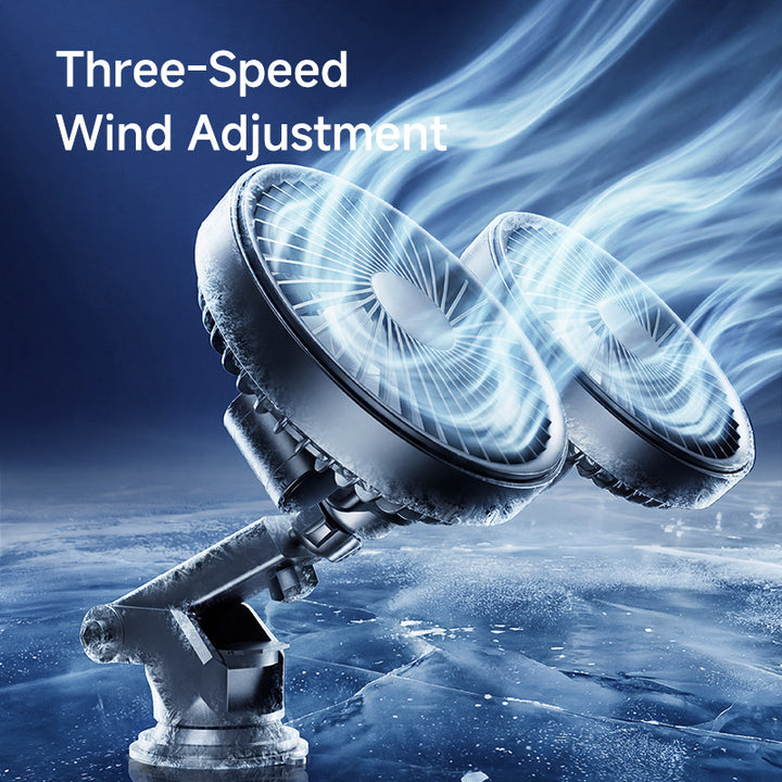 Unisex Dual-Blade Wall-Mounted Cooling Fan with Smart Temperature Display Bowlift