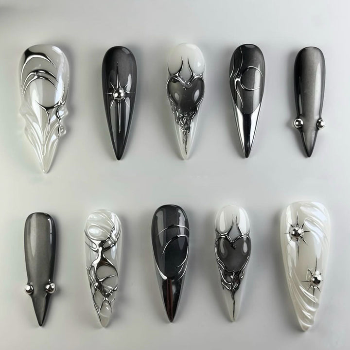 Artistic Stiletto Nail Art Extensions Bowlift