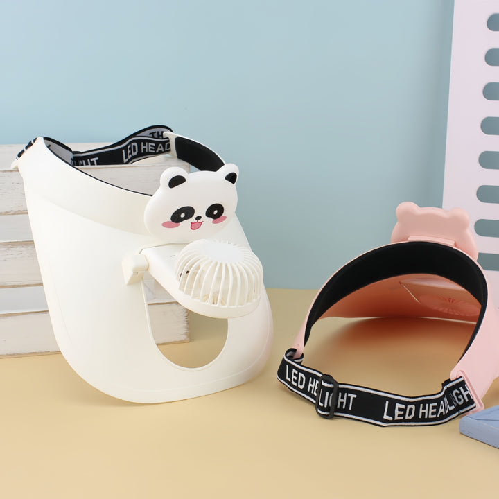 Women's Portable Neck Fan with Cute Bear Design Bowlift