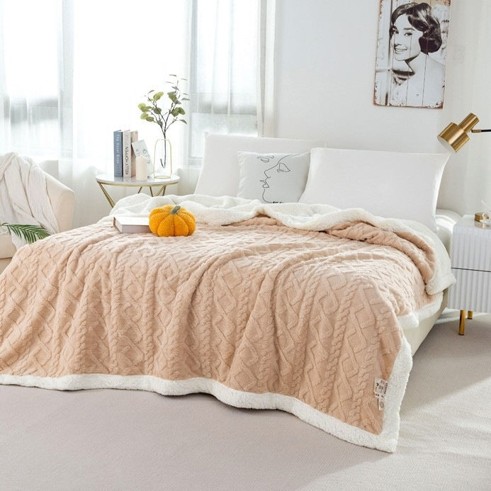 Cozy Patterned Fleece Blanket